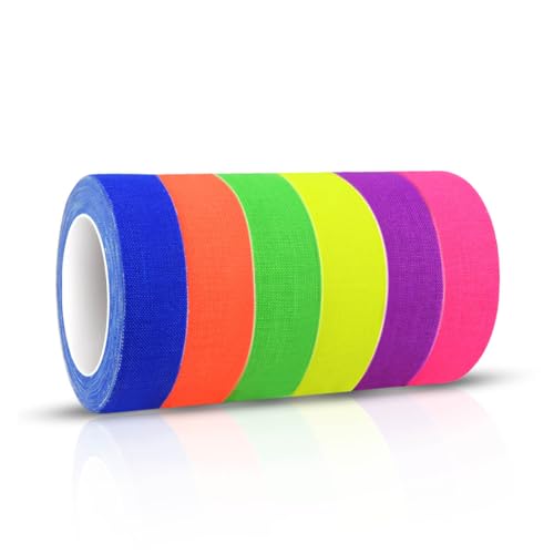 yuntop Cinta de tela de neón fluorescente UV fluorescente lu