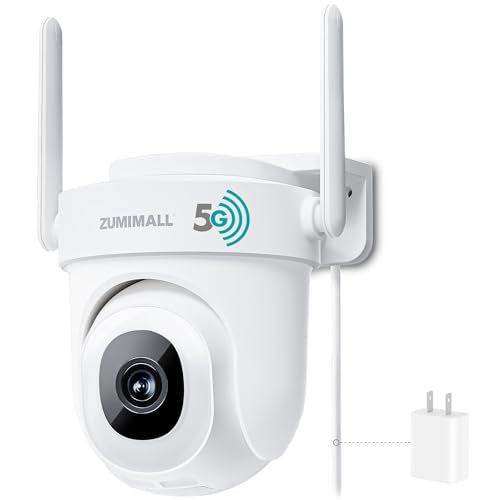 ZUMIMALL Cámara de seguridad 5 MP 5G con cable para exterior