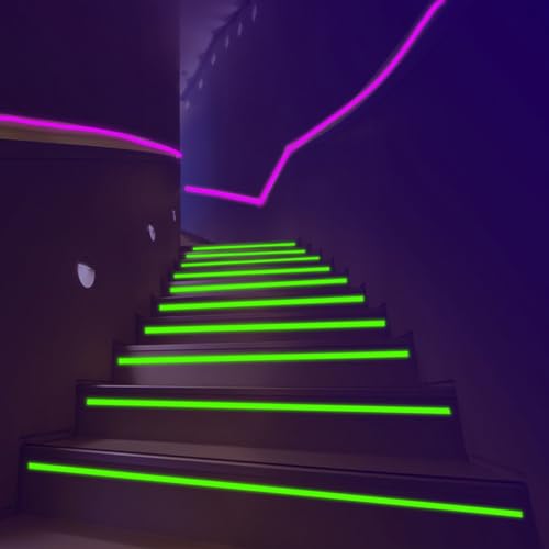 yuntop Cinta de tela de neón fluorescente UV fluorescente lu