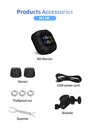 Sistema de monitor de presión de neumáticos TPMS para motoci