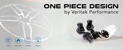 Veritek - Juego de 4 cerraduras de seguridad para ruedas tip