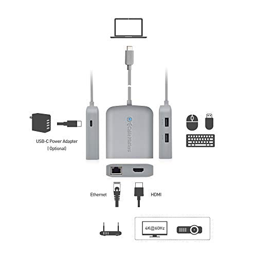 [Funciona con certificado Chromebook] Adaptador multipuerto