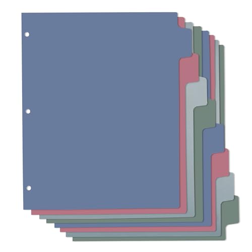 Y YOMA Divisores de carpetas de 3 anillos de colores con pes
