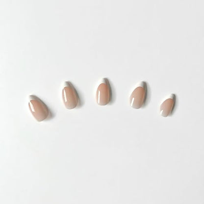 Uñas a presión de gel - Croissant de almendra