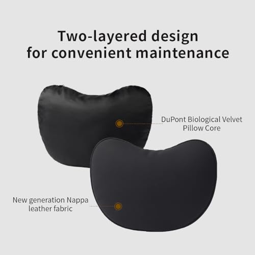 Adecuado para reposacabezas de cuero Tesla Nappa, 2 almohada