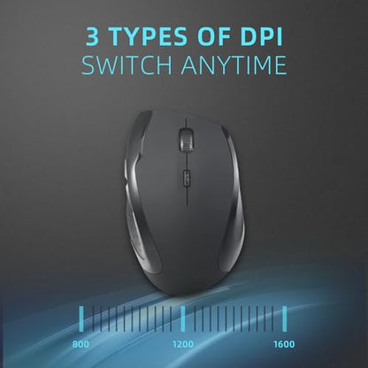 ONE-UP Ratón inalámbrico de seis botones 2.4G, receptor nano