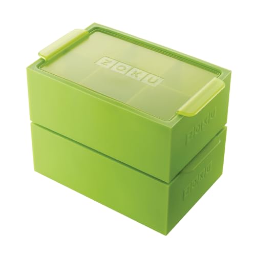 ZOKU Bandejas para cubitos de hielo jumbo, juego de 2, molde