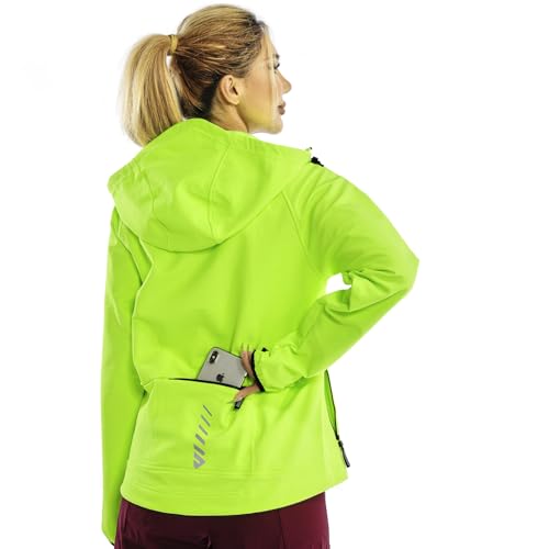 Wulibike Chaquetas de lluvia para mujer, impermeable, softsh