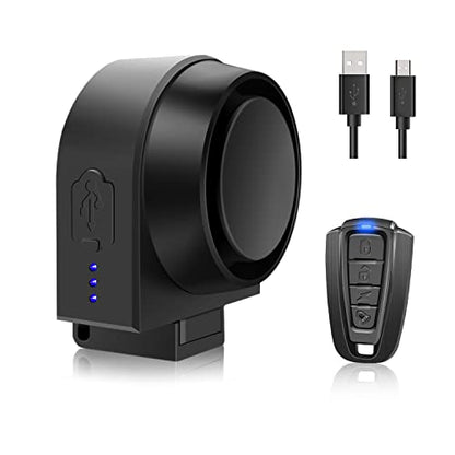 Alarma de bicicleta con carga USB remota 115dB vibración ant