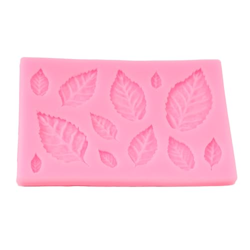 Molde de silicona de hojas de flor de rosa para decoración d