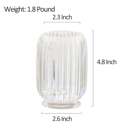 Organizador de brochas de maquillaje de cristal, soporte par