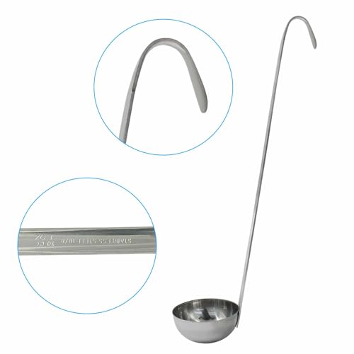 Zorfeter Juego de 3 cucharones de sopa de 1 onza, cucharones