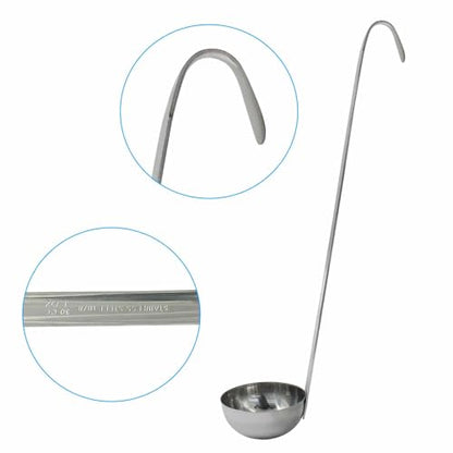 Zorfeter Juego de 3 cucharones de sopa de 1 onza, cucharones