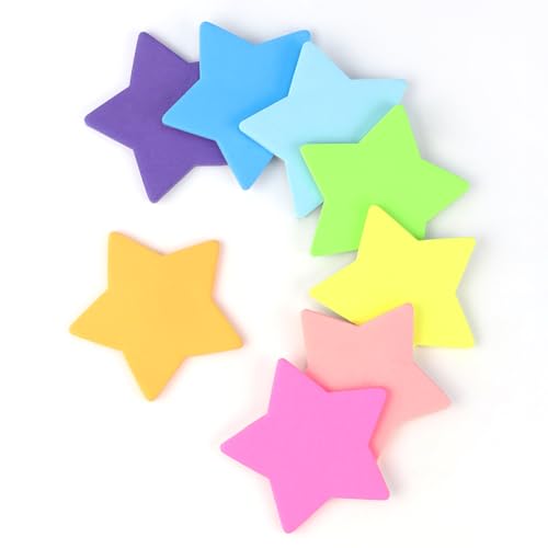Yuntop Notas adhesivas con forma de estrella de 8 colores, 2