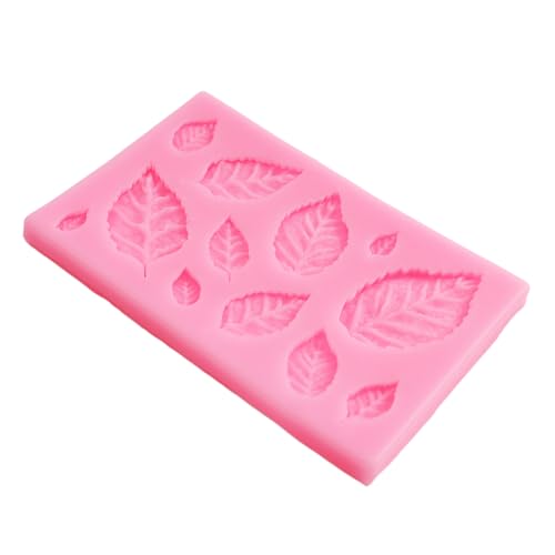 Molde de silicona de hojas de flor de rosa para decoración d