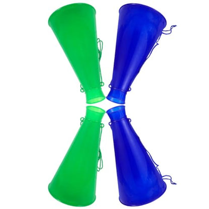 Yardwe Megáfono de animación azul y verde 4 unids portátil p