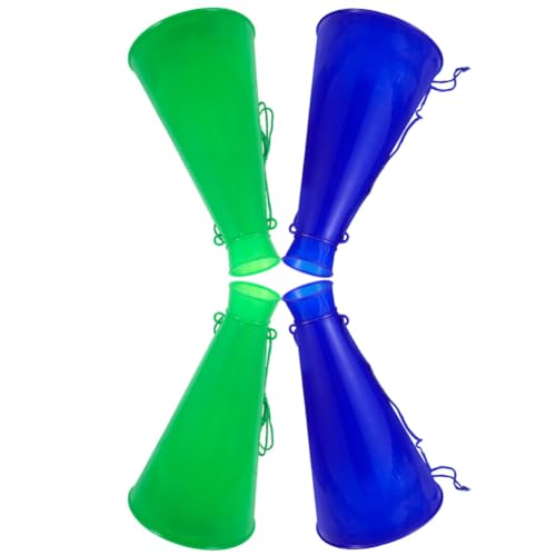 Yardwe Megáfono de animación azul y verde 4 unids portátil p