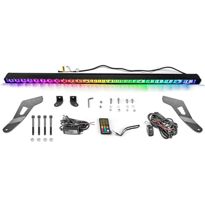 WeiSen Barra de luz LED recta RGBW de 50 pulgadas con arnés