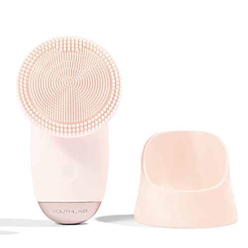 YouthLab SoniGlow, rosa, cepillo de limpieza facial de silic