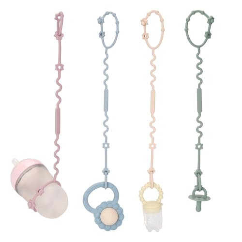 Paquete de 4 correas de arnés de silicona para biberón, mant