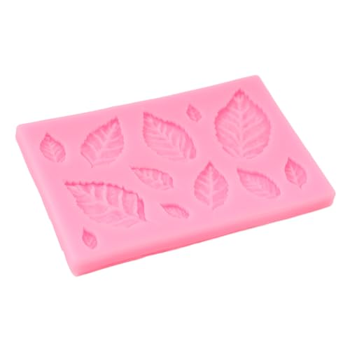 Molde de silicona de hojas de flor de rosa para decoración d