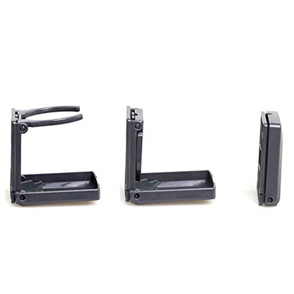 2 soportes plegables ajustables para bebidas con tornillos y