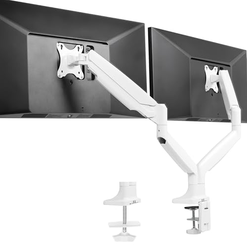VIVO Brazo de monitor doble de aluminio de alta calidad para