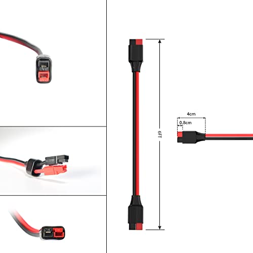 Cable de extensión Anderson de 12 AWG de 6 pies 2, 6, 10, 20