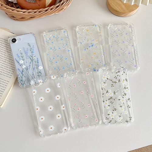 ZTOFERA Funda transparente para iPhone 16e, diseño de flores
