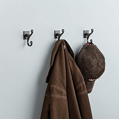Franklin Brass Ganchos de pared de doble pergamino (paquete