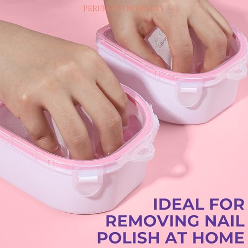 Teenitor Juego de 10 cuencos de remojo de uñas, 2 cuencos de
