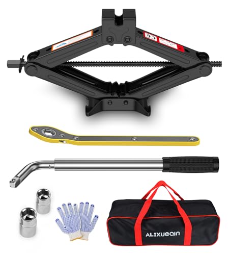 Kit de gato de automóvil, gato de tijera para automóvil de 2