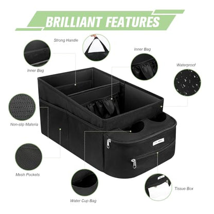 Organizador plegable para asiento de pasajero, diseño plegab