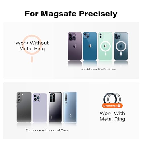 APPS2Car Magsafe - Soporte de teléfono magnético giratorio y