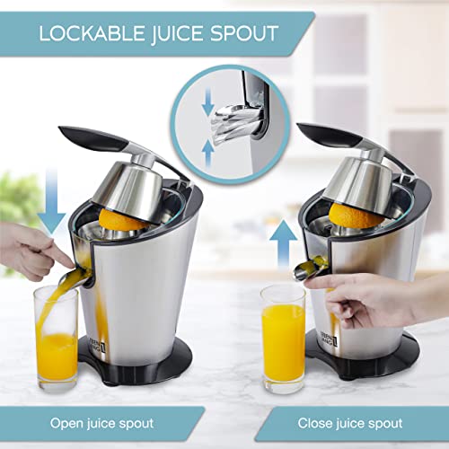 Potente exprimidor eléctrico con alto rendimiento de jugo |