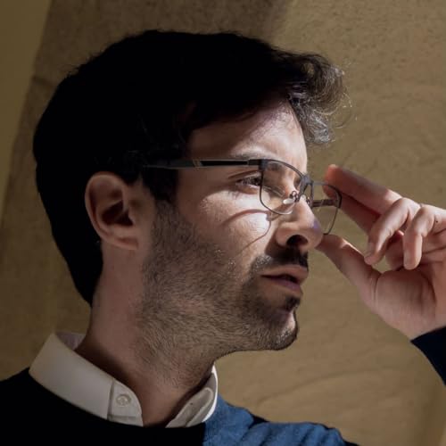 ZENOTTIC Gafas de lectura con luz azul para hombre, lectores