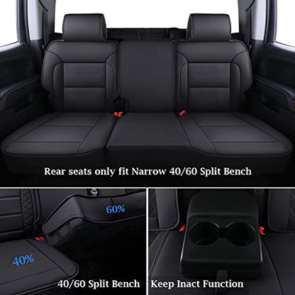 Coverado Chevy Silverado Juego completo de fundas de asiento