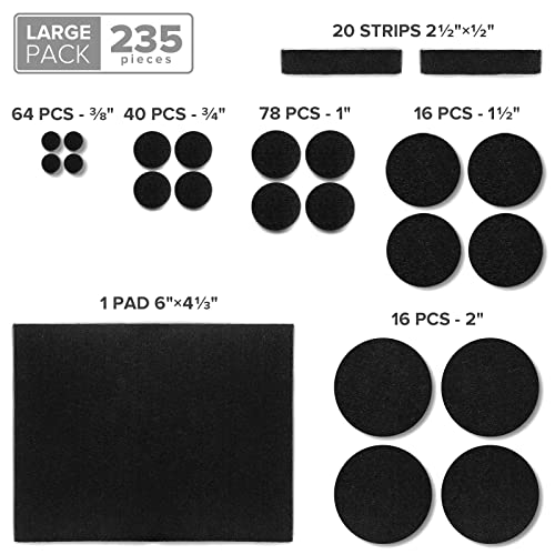X-PROTECTOR - Almohadillas de fieltro para muebles, 235 piez