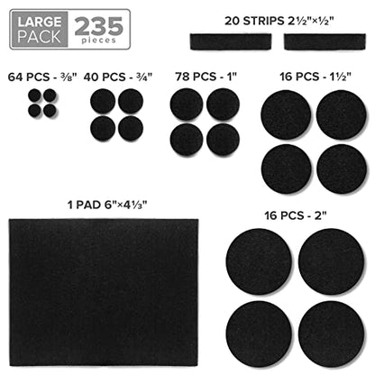 X-PROTECTOR - Almohadillas de fieltro para muebles, 235 piez