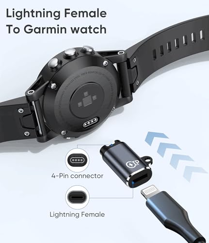 Adaptador de cargador para reloj Garmin con puerto USB-C y p