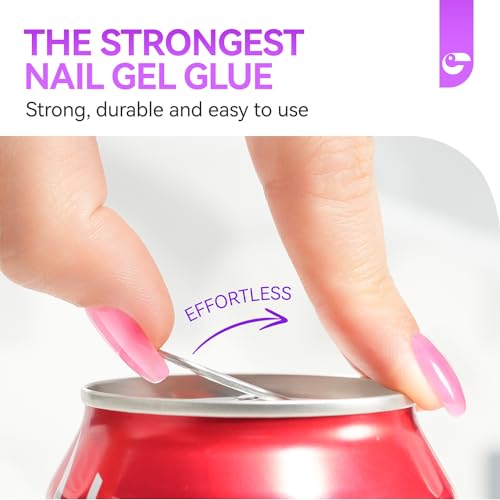 Pegamento UV para uñas, pegamento UV 6 en 1 con capa base de