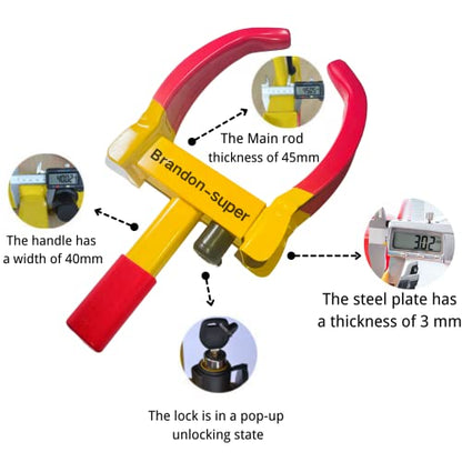 Brandon-Super Abrazadera de rueda universal resistente, bloq