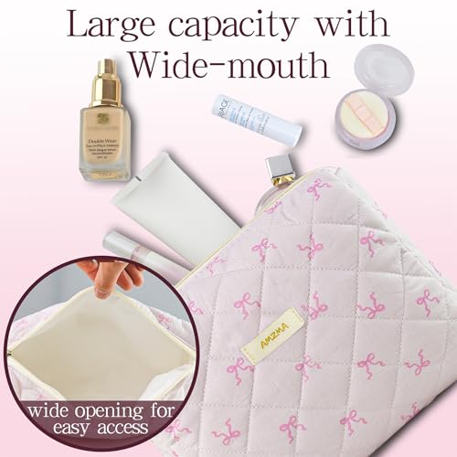 Bolsa de maquillaje de viaje, 3 bolsas de maquillaje acolcha