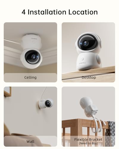 ZUMIMALL Cámara de seguridad para interiores, monitor de beb