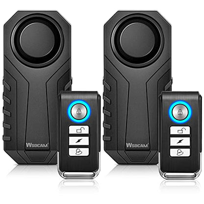 WSDCAM Alarma de bicicleta con control remoto, paquete de 2,