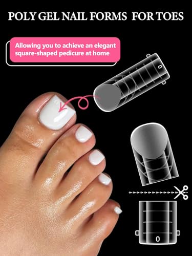 EBANKU Formas de uñas de poligel para los dedos de los pies,