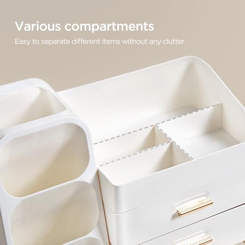 HBlife Organizador de maquillaje con soporte para brochas pa