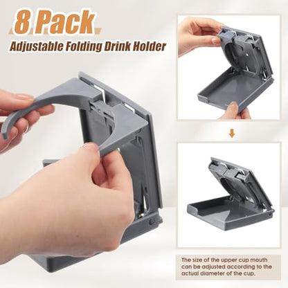 Tioncy Paquete de 8 portavasos ajustables con tornillos, sop