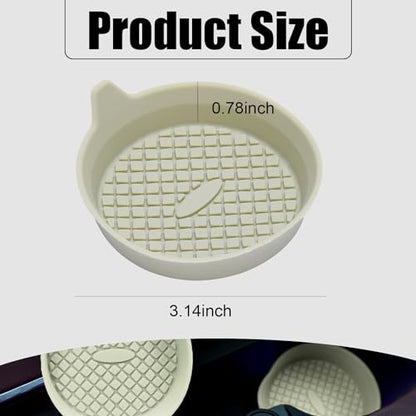 Pincuttee Juego de 2 posavasos de silicona para automóvil, p