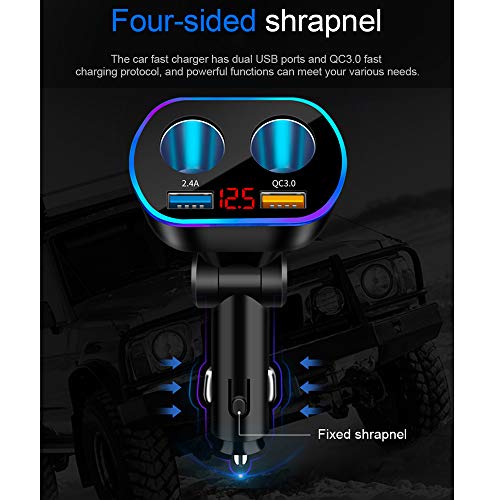 Adaptador divisor para encendedor de cigarrillos de coche, c